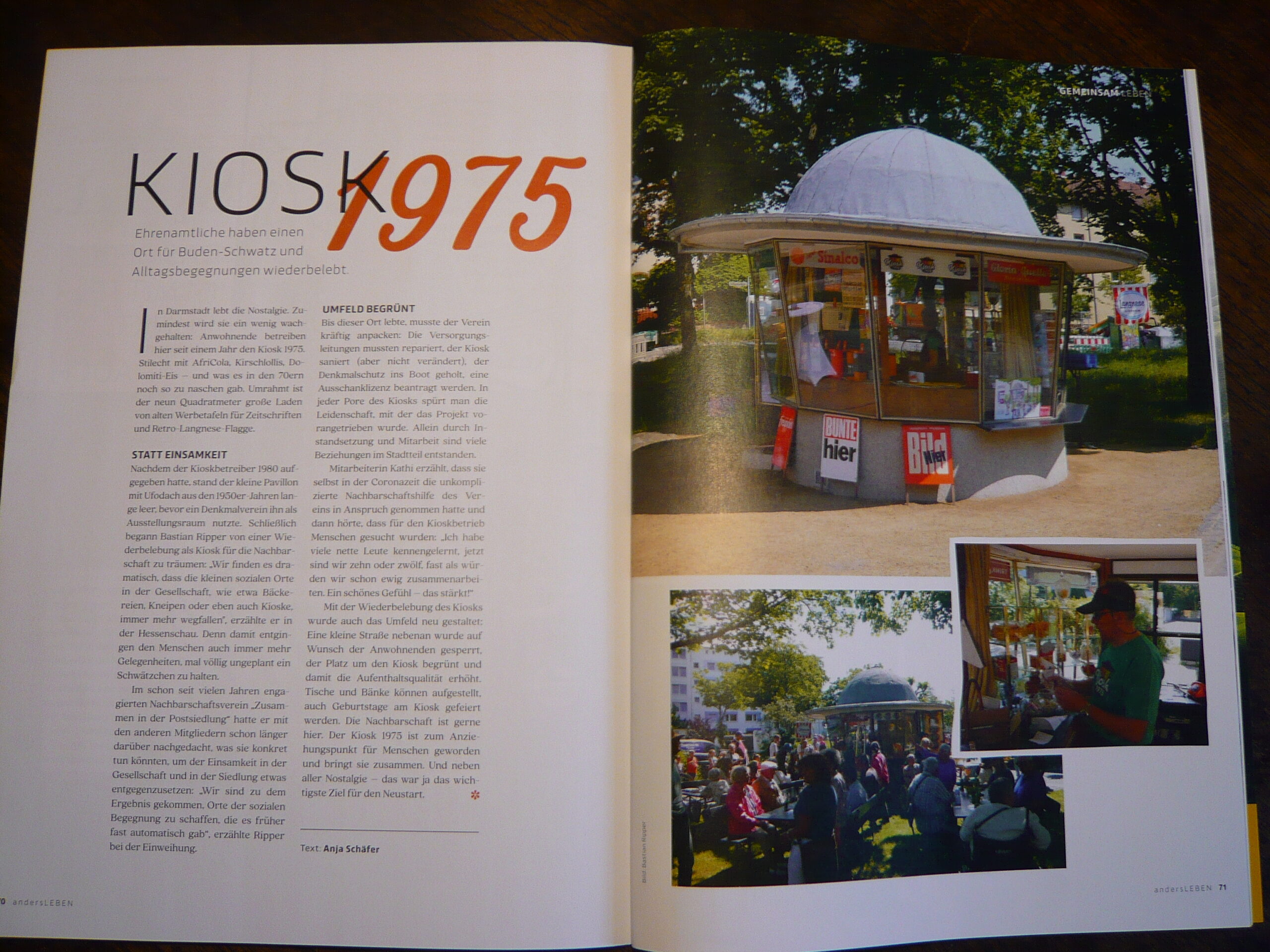 Du betrachtest gerade Kiosk 1975: Schöner Artikel im “Anders Leben”- Magazin